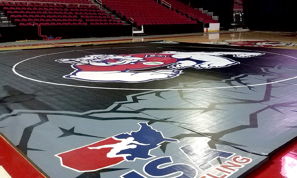 Fresno State Wrestling Mat