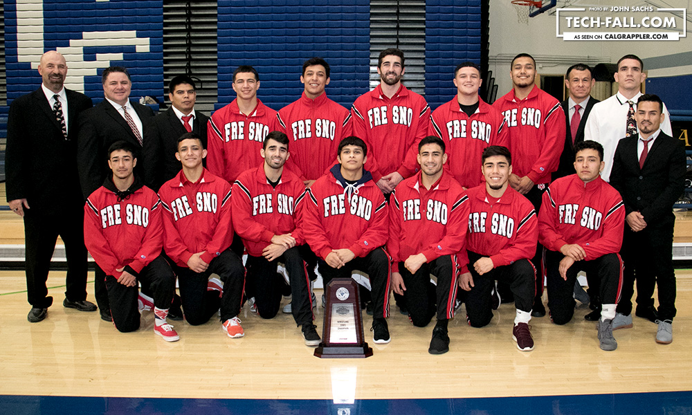 2018 Community College Wrestling Team Champions: Fresno City